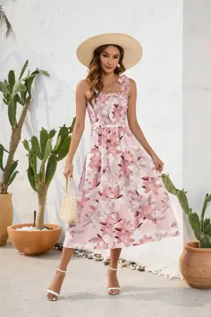 Pink Floral Maxi Dress