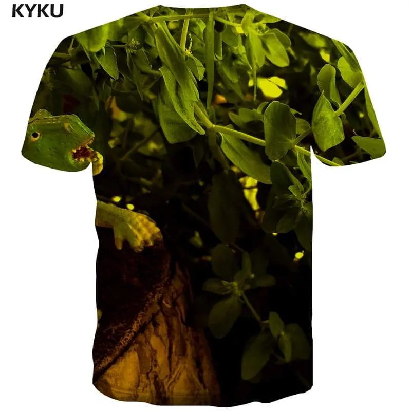 Plant T shirts Men Green Tshirts Casual Animal Tshirts Novelty Halloween Tshirt Printed