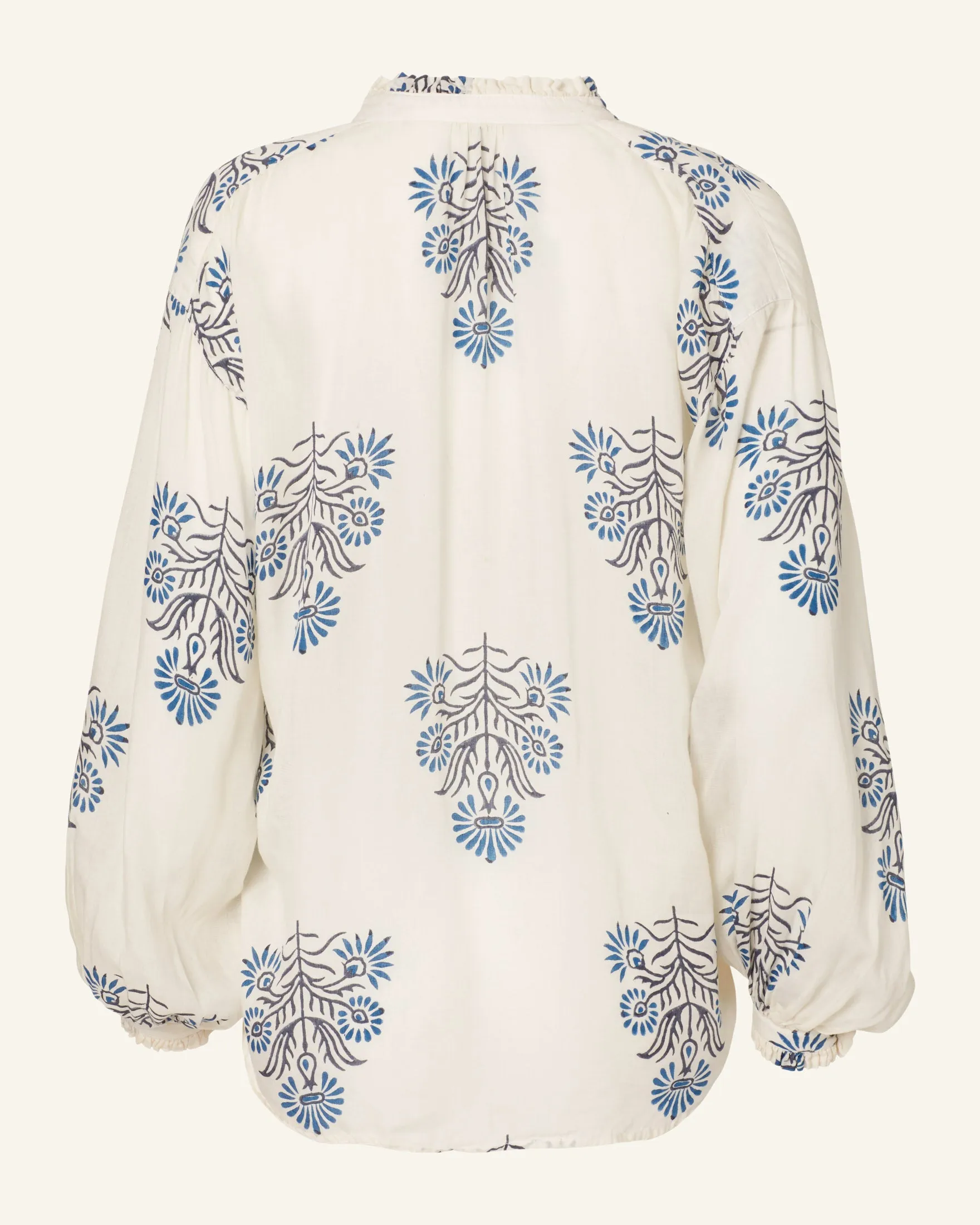 Poet Black and Blue Blouse