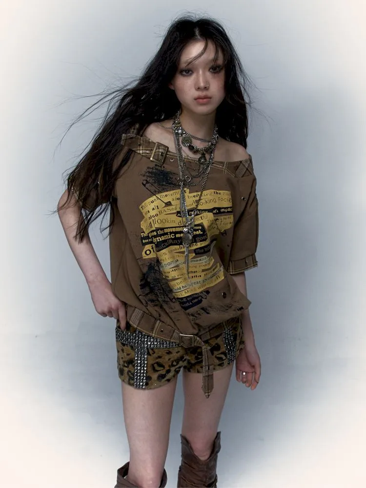 Printed Loose Short Sleeve T-Shirt【s0000008130】