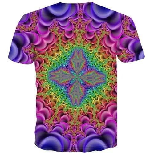 Psychedelic T-shirt Men Dizziness T-shirts 3d Colorful Tshirts Casual Gothic Tshirt Anime Fantasy T-shirts Graphic Short Sleeve