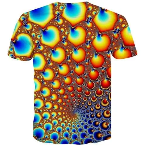 Psychedelic T-shirt Men Dizziness Tshirt Anime Galaxy T-shirts Graphic Rock Tshirts Casual Gothic T shirts Funny Short Sleeve