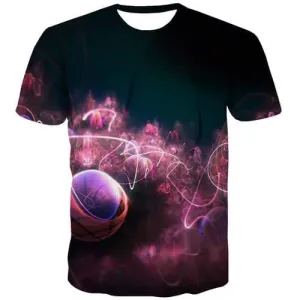 Psychedelic T shirts Men Galaxy Tshirt Printed Nebula Shirt Print Harajuku T-shirts Graphic Colorful Tshirts Cool Short Sleeve