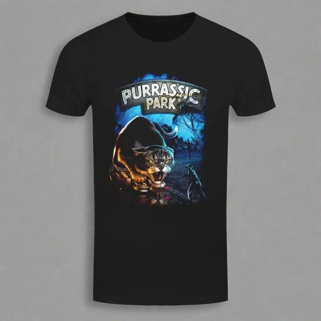 Purrasic Park Heavyweight Unisex Crewneck T-shirt