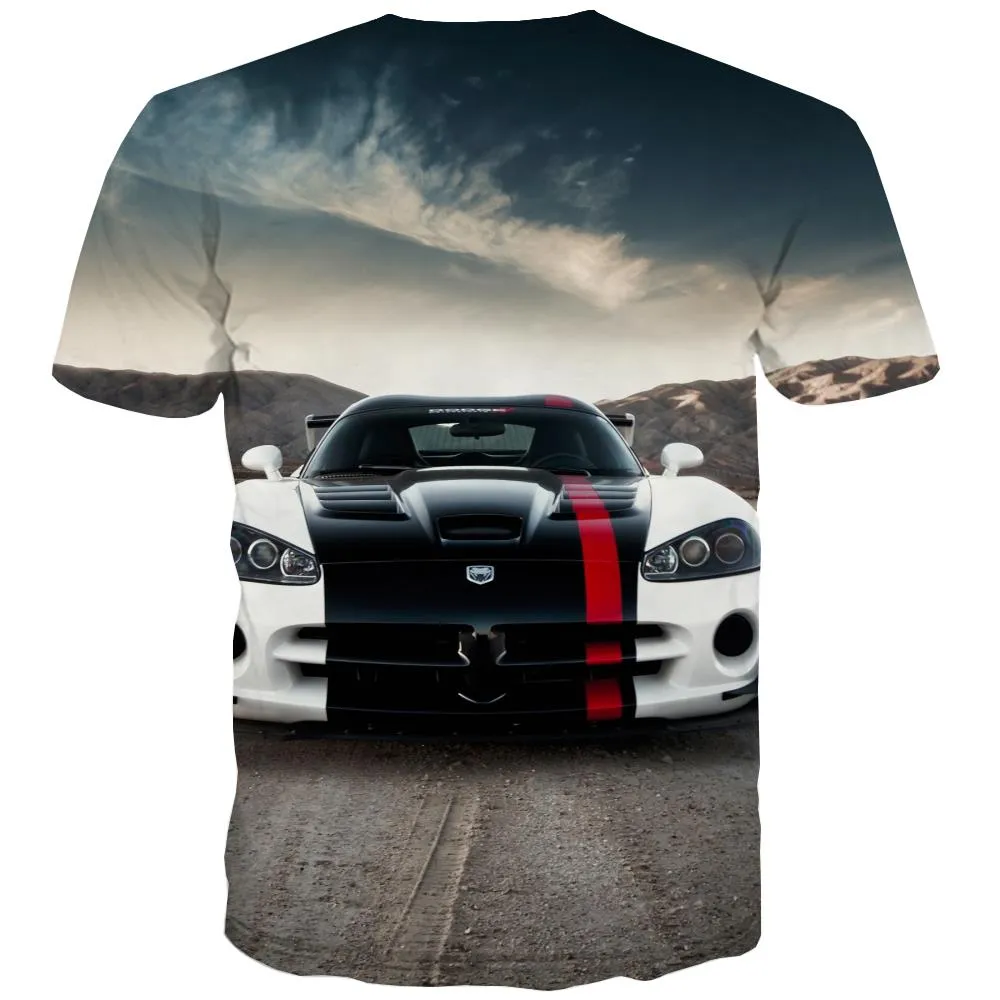 Racing Car T-shirt Men Metal Tshirt Printed City Tshirts Novelty Gray Tshirt Anime Retro Tshirts Cool