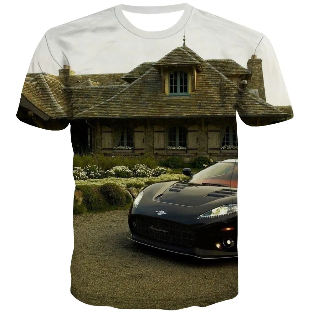 Racing Car T shirts Men Metal Shirt Print City Tshirts Casual Gray T shirts Funny Retro Tshirts Cool