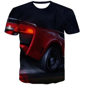 Racing Car T shirts Men Metal T-shirts 3d City Tshirts Casual Gray Tshirts Cool Retro Tshirt Anime