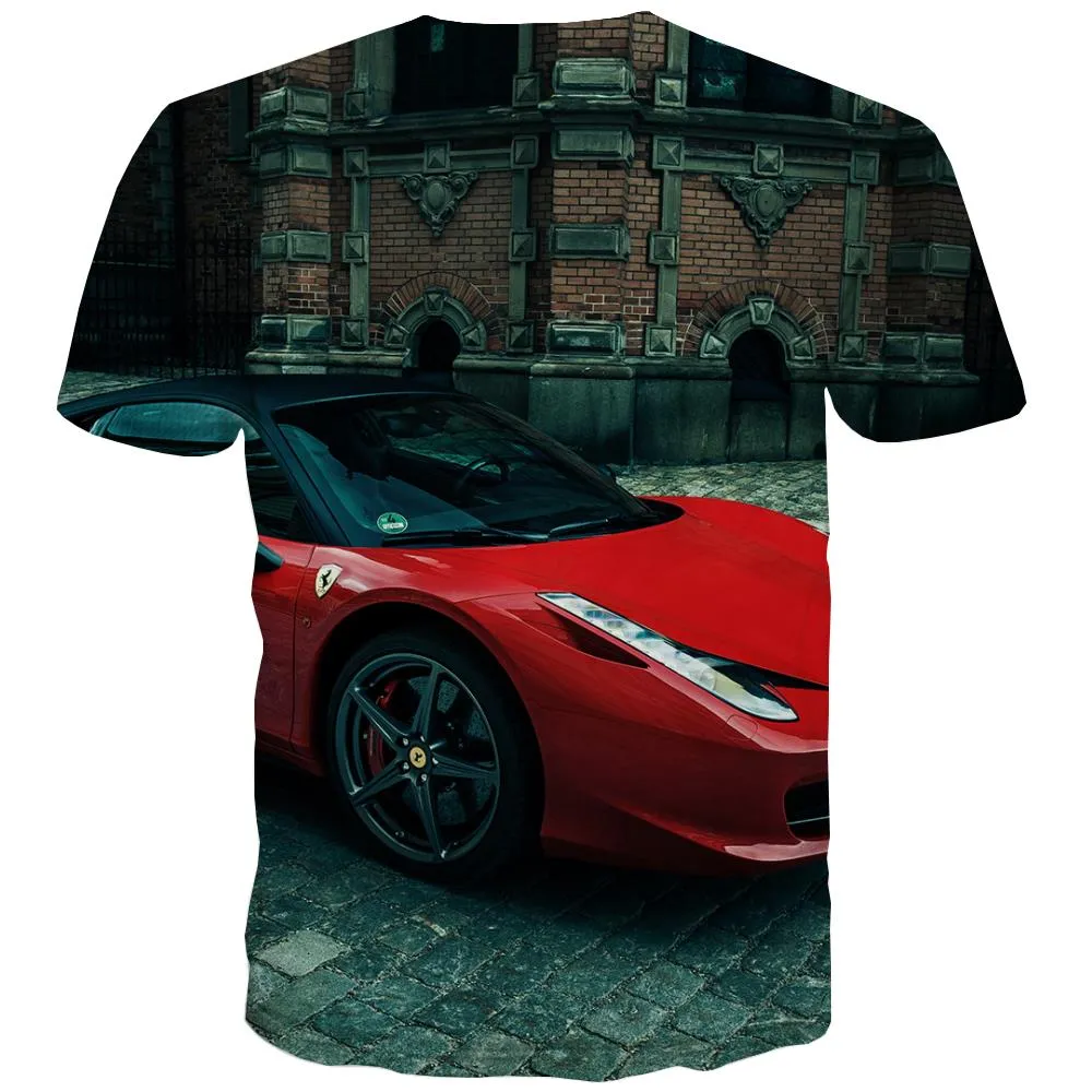 Racing Car T shirts Men Metal Tshirts Cool City Shirt Print Gray Tshirts Novelty Retro T shirts Funny