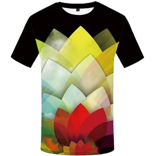 Rainbow T shirts Men Geometric T-shirts 3d Colorful T-shirts Graphic Gothic T shirts Funny Abstract Tshirts Novelty Short Sleeve