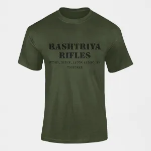 Rashtriya Rifles T-shirt - Fight, Drink, Laugh & Mourn Together ( Men)