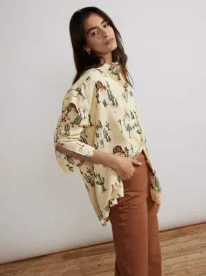 Reba Joshua Tree Print Oversized Shirt