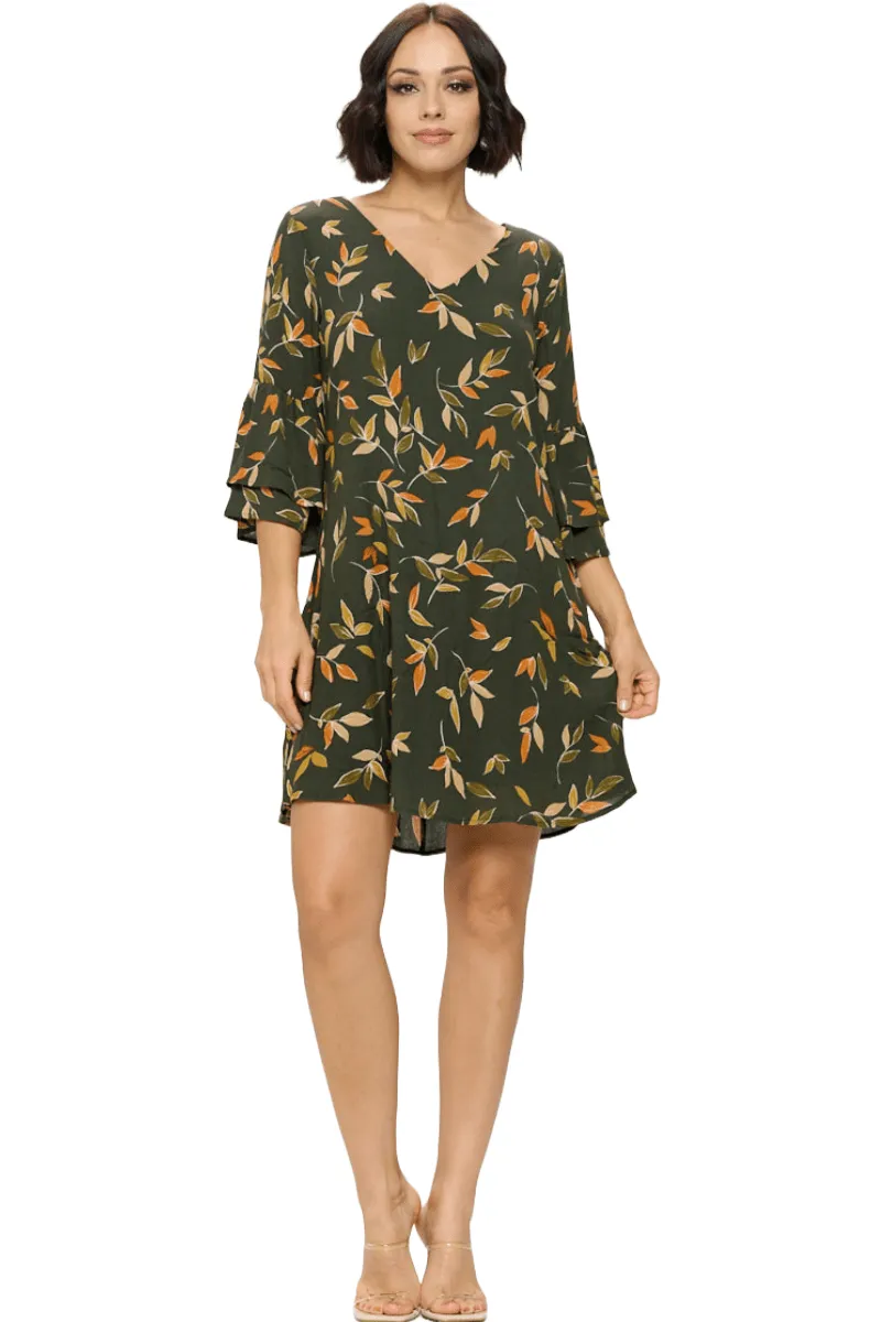 Rebecca Tiered Bell Sleeve Dress