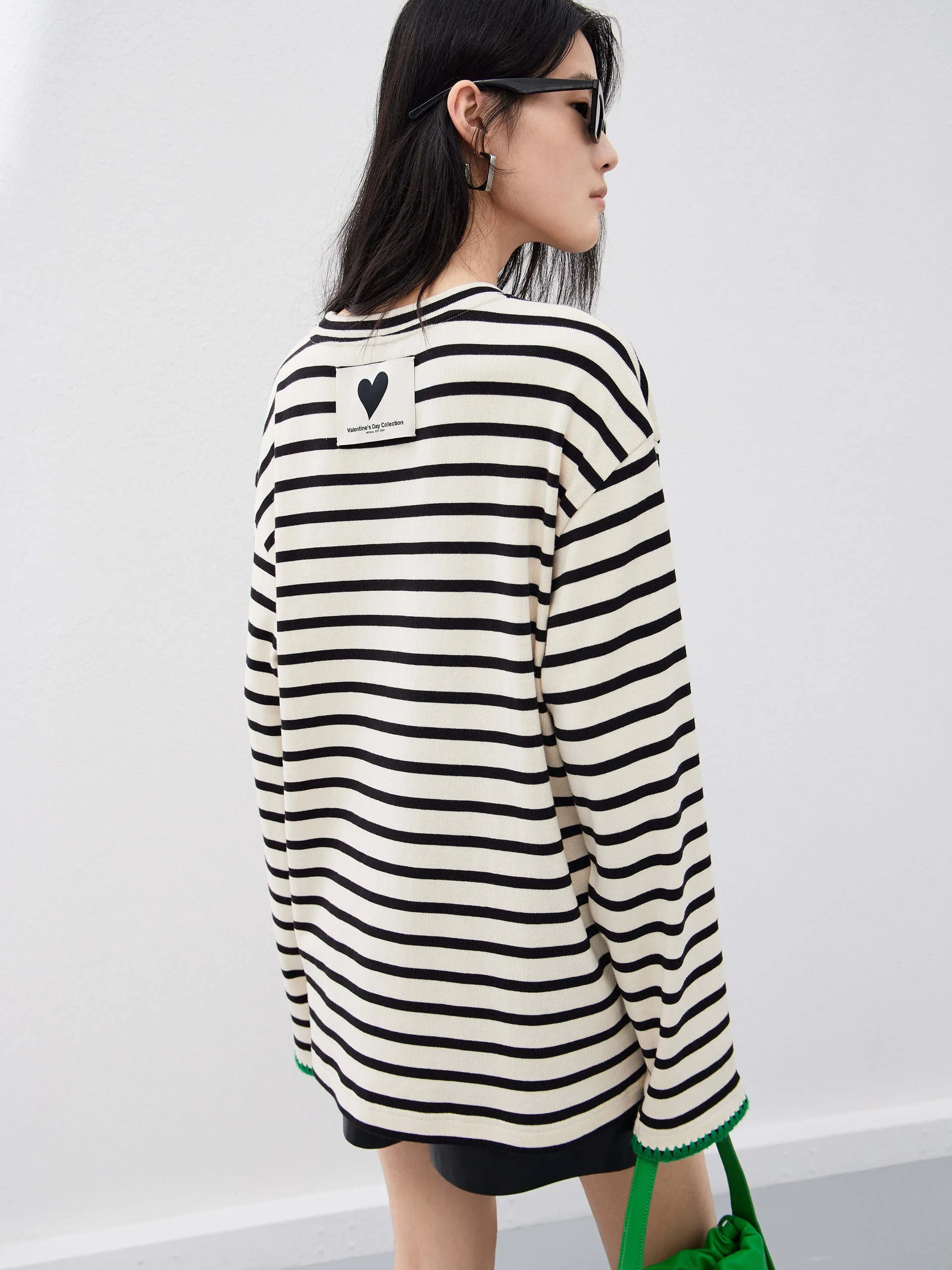 Relaxed Fit Striped Cotton T-shirt