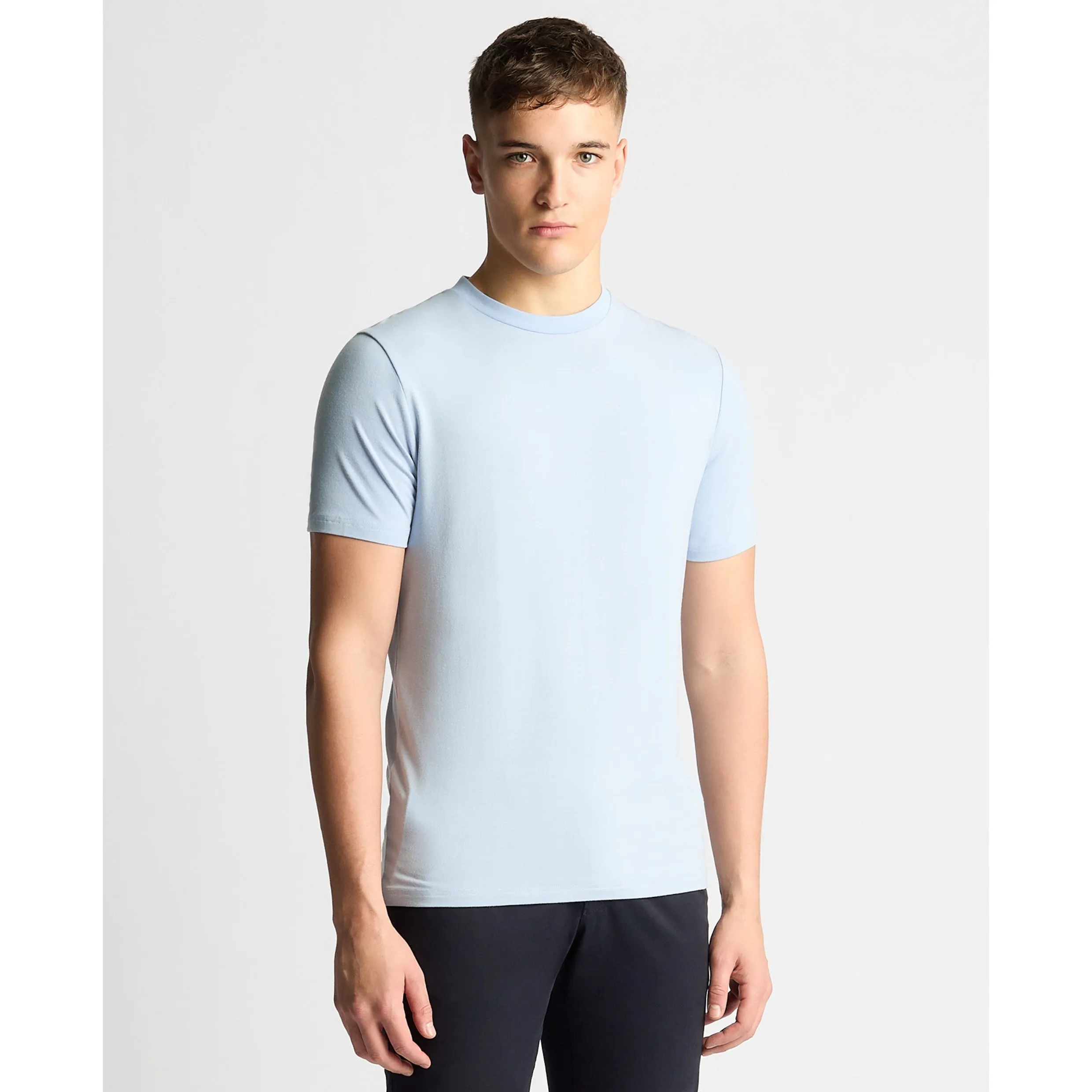 Remus Uomo Silky Stretch Tencel T-shirt 58804 Light Blue