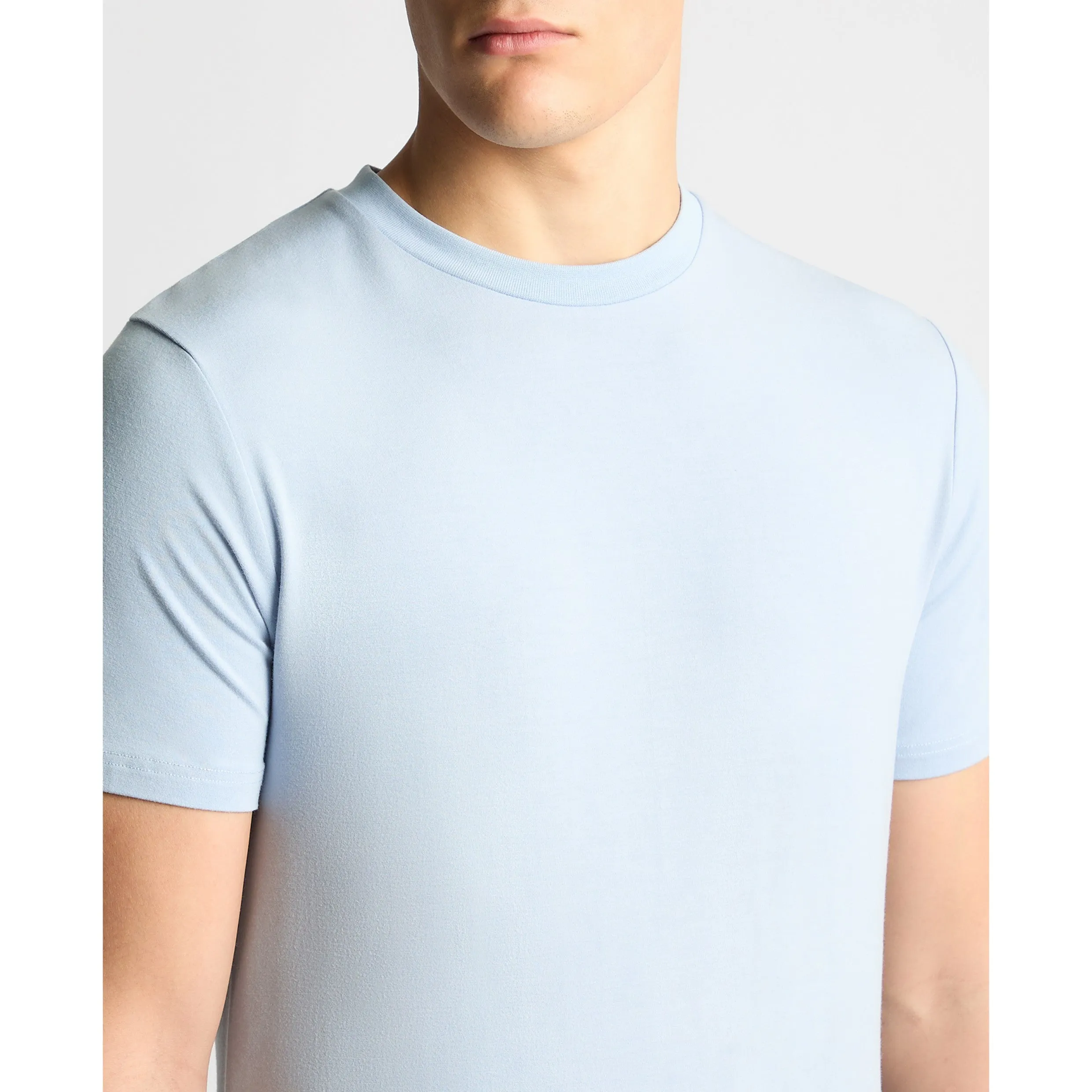 Remus Uomo Silky Stretch Tencel T-shirt 58804 Light Blue