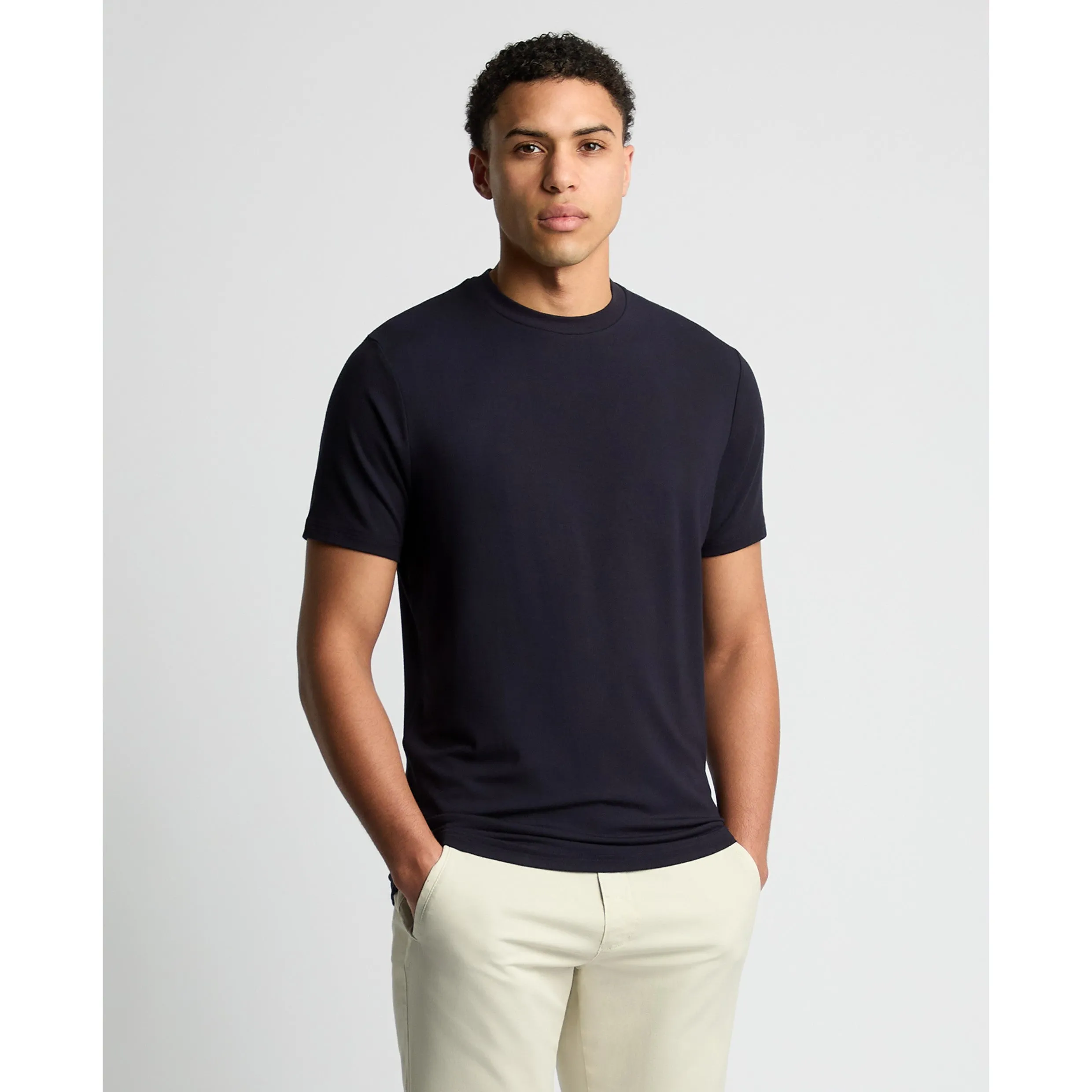 Remus Uomo Silky Stretch Tencel T-shirt 58804 Navy