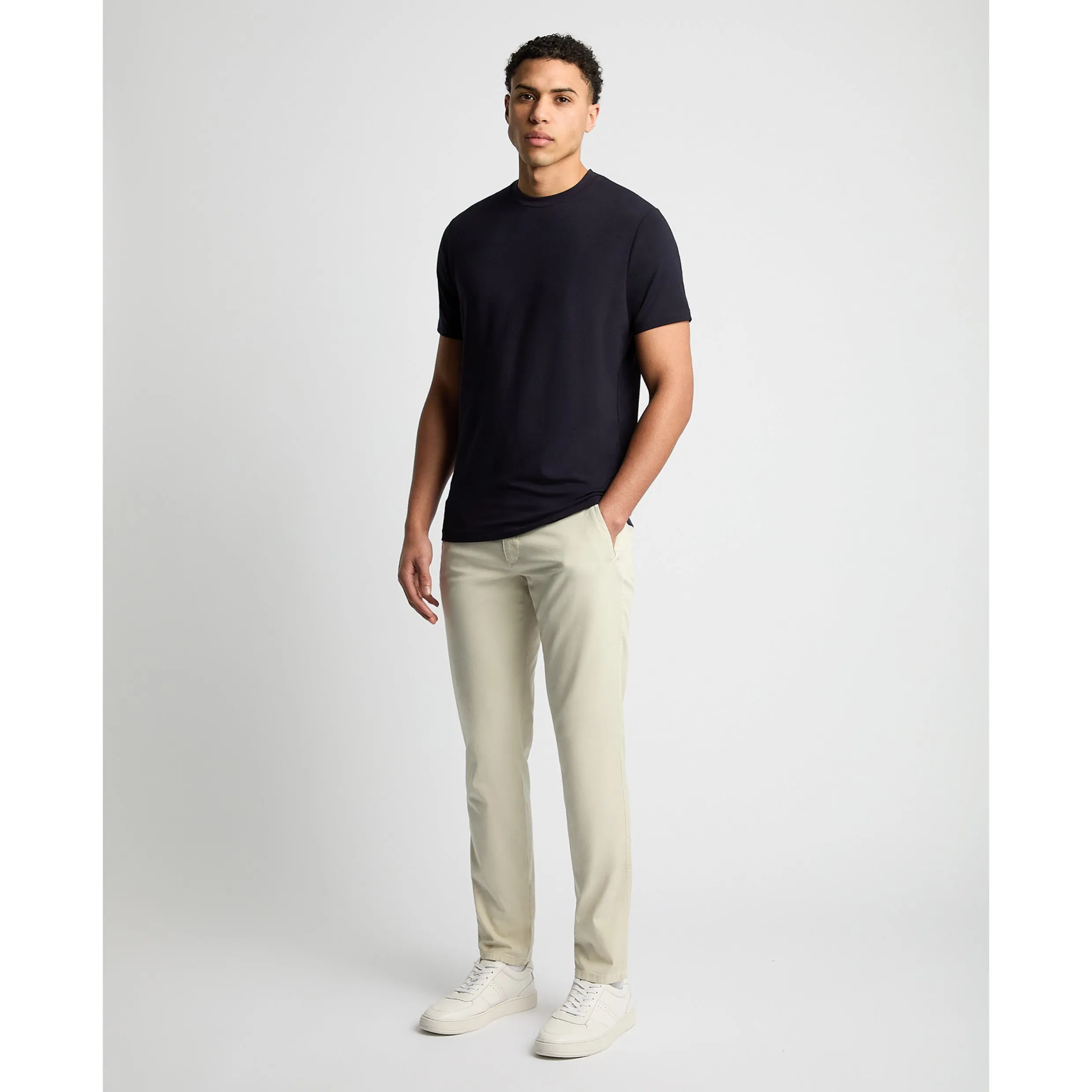 Remus Uomo Silky Stretch Tencel T-shirt 58804 Navy