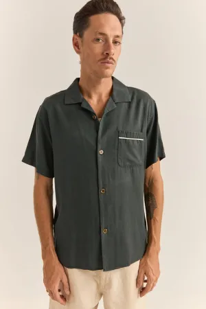 Rhythm Daytona Ss Shirt - DARK OLIVE