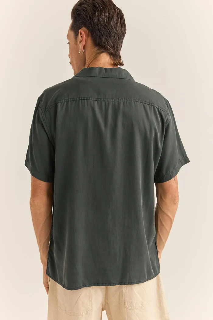 Rhythm Daytona Ss Shirt - DARK OLIVE