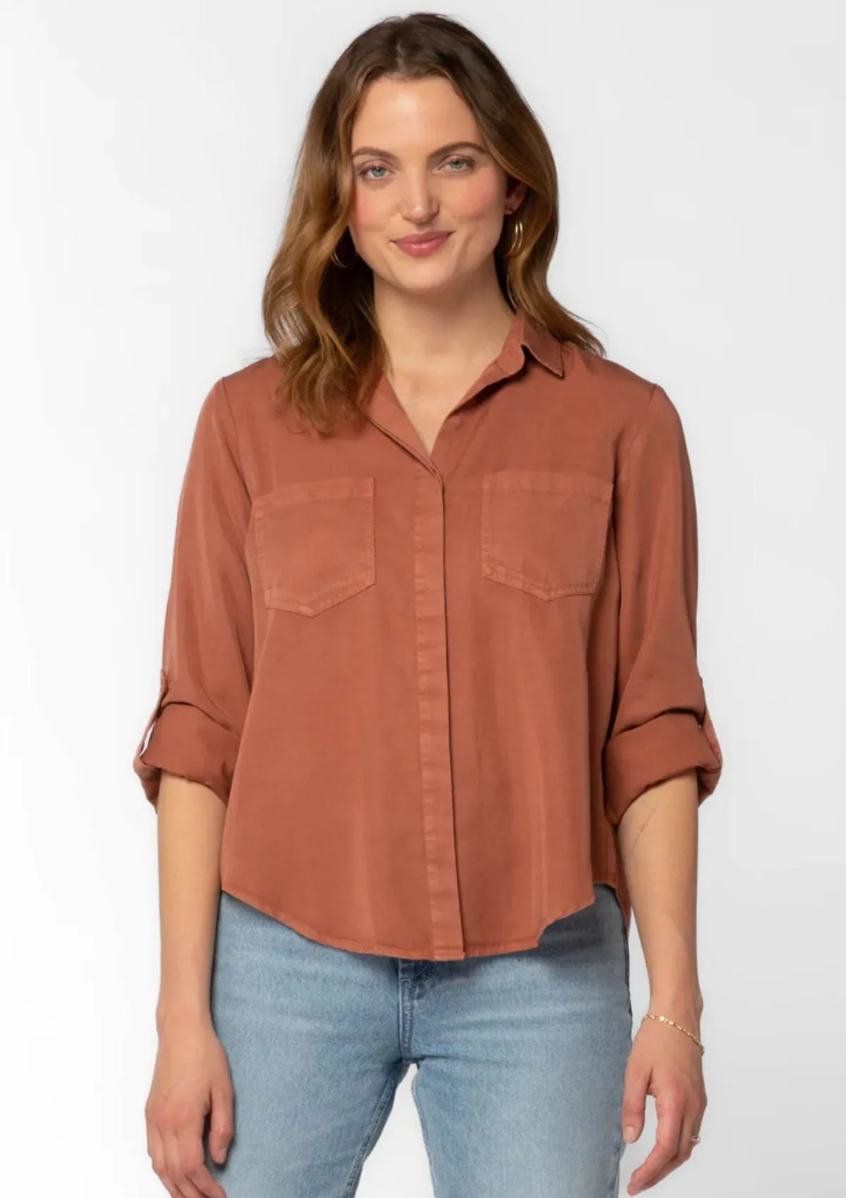 Riley Roll Tab Sleeve Button-Down