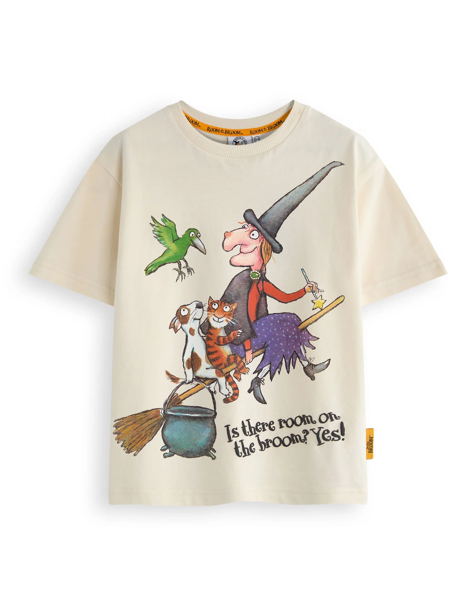 Room On The Broom Group Pose Unisex Kids Beige Short Sleeved T-Shirt