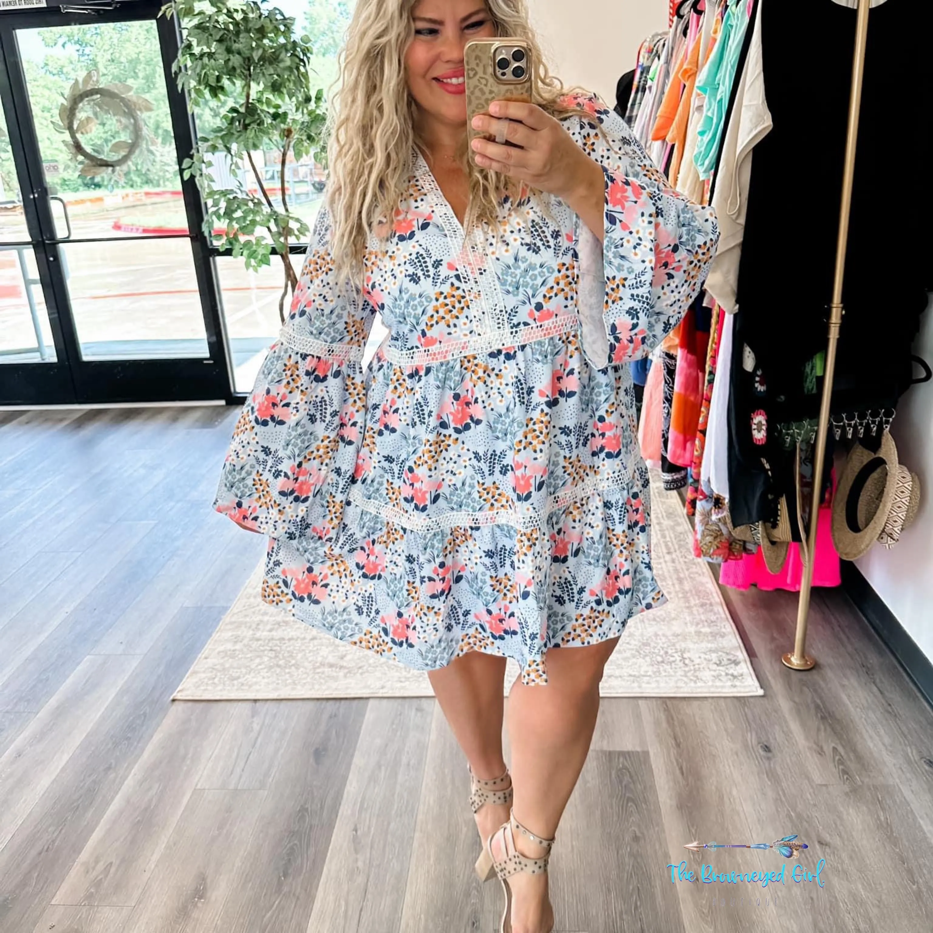 Rosalie Floral Lace Boho Dress