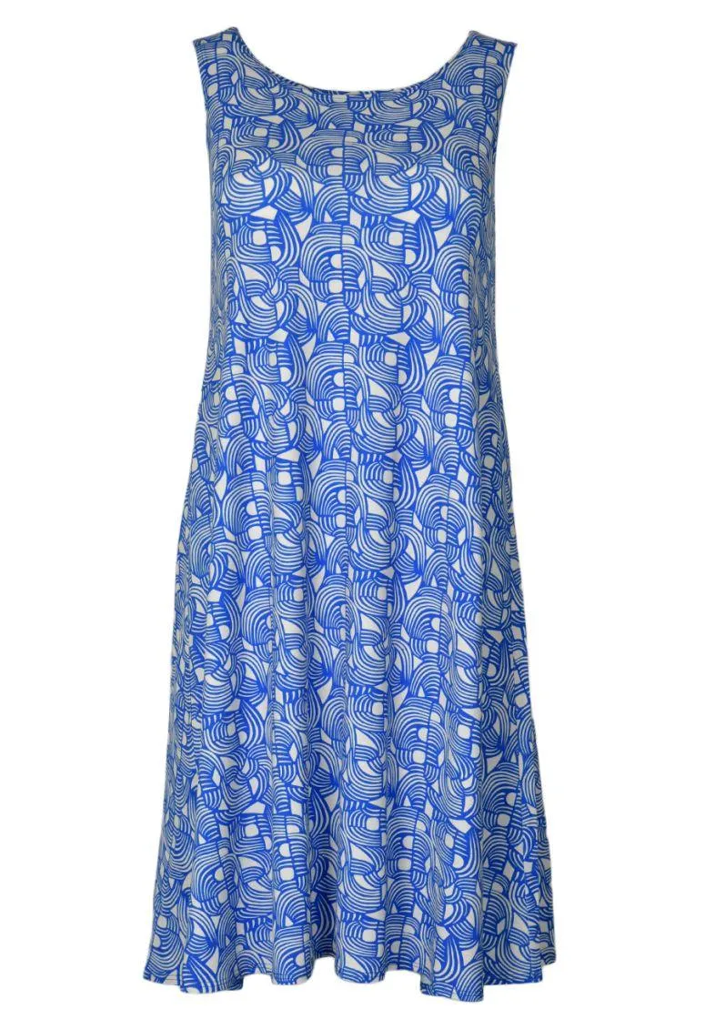 Royal Swirl Swing Dress