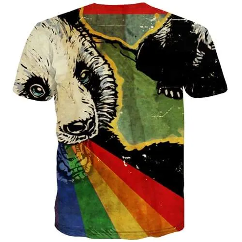 Russia T-shirt Men Bear Tshirts Novelty Cartoon Shirt Print Colorful Tshirt Printed Graffiti T-shirts Graphic Short Sleeve