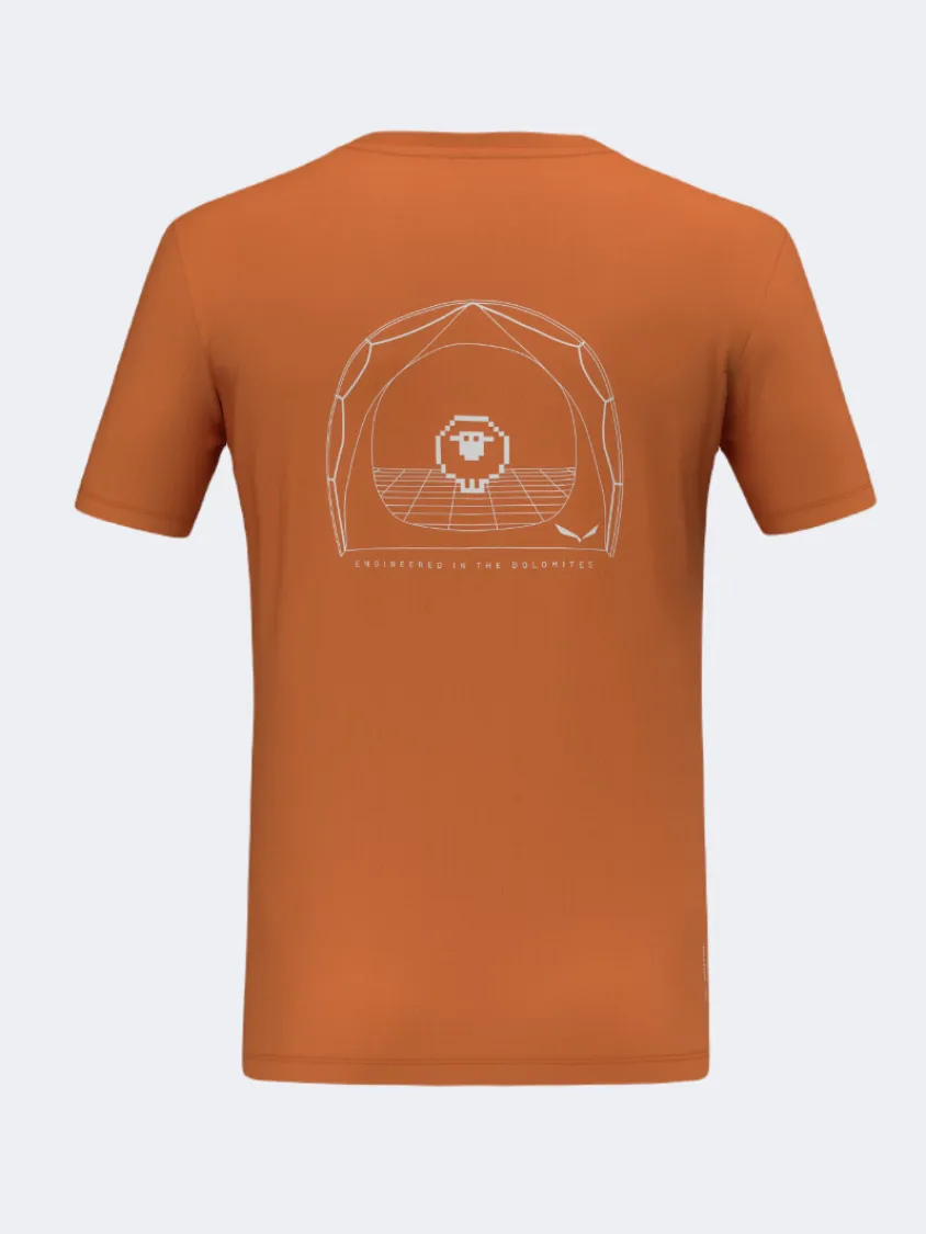 Salewa Eagle Sheep Camp Dry Men Hiking T-Shirt Orange Burnt