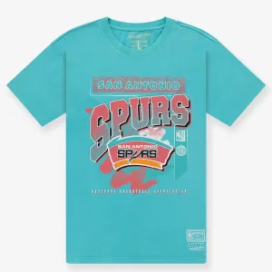 San Antonio Spurs Brush Off Teal NBA T-Shirt by Mitchell & Ness