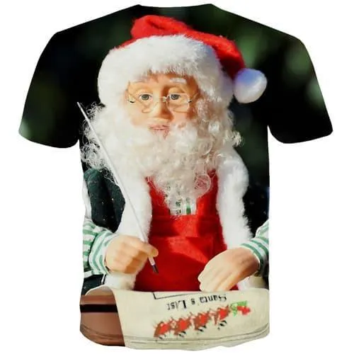 Santa Claus T shirts Men Christmas Shirt Print Anime Tshirt Printed Funny Tshirts Novelty Short Sleeve Hip hop Men New O-neck