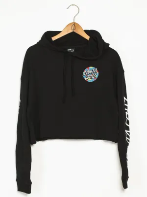 SANTA CRUZ PRIMARY DOT CROP PULLOVER HOODIE  - CLEARANCE