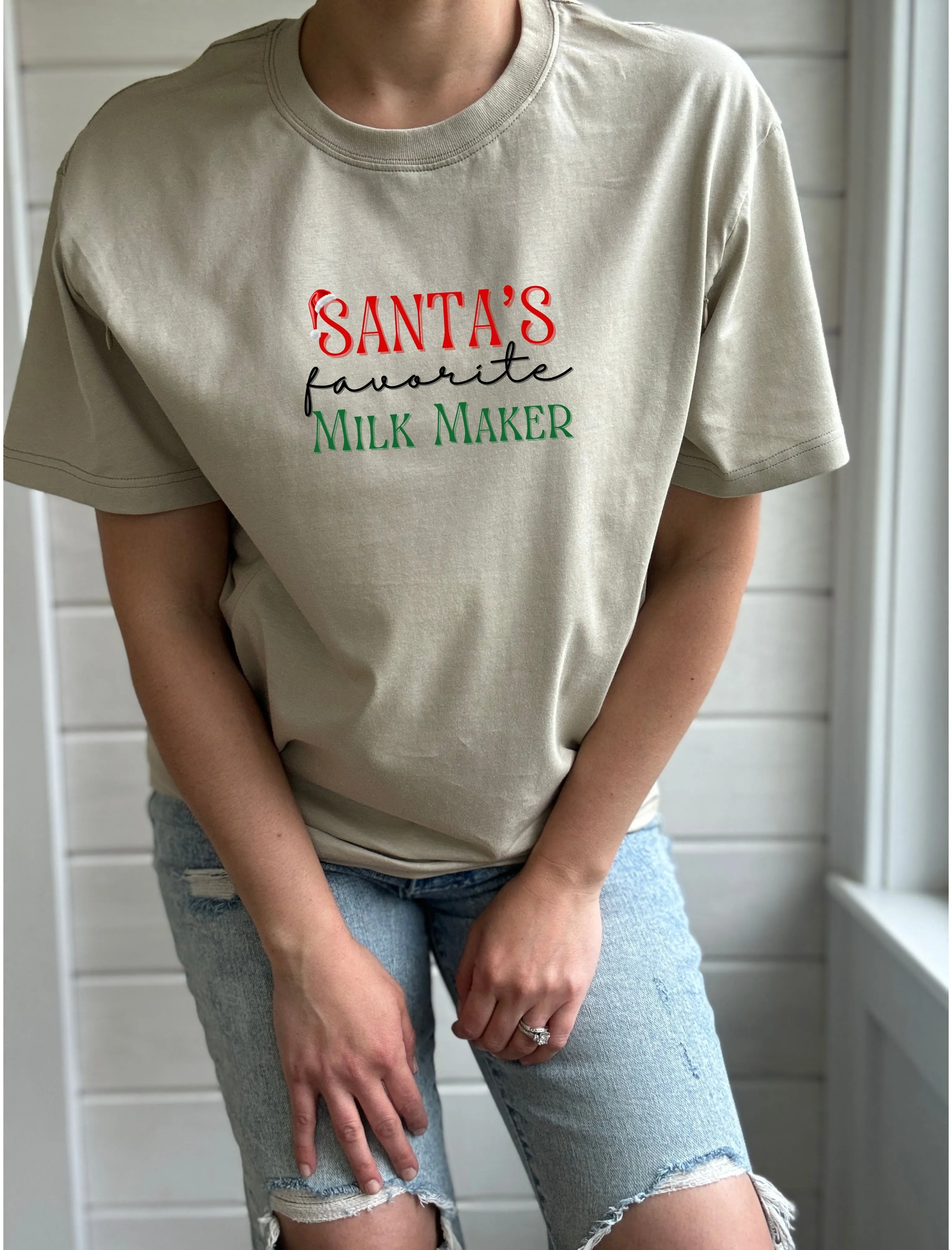 Santa's Favorite Milk Maker Solid Comfort Tee