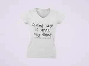 Saving Dogs RELAXED V Neck