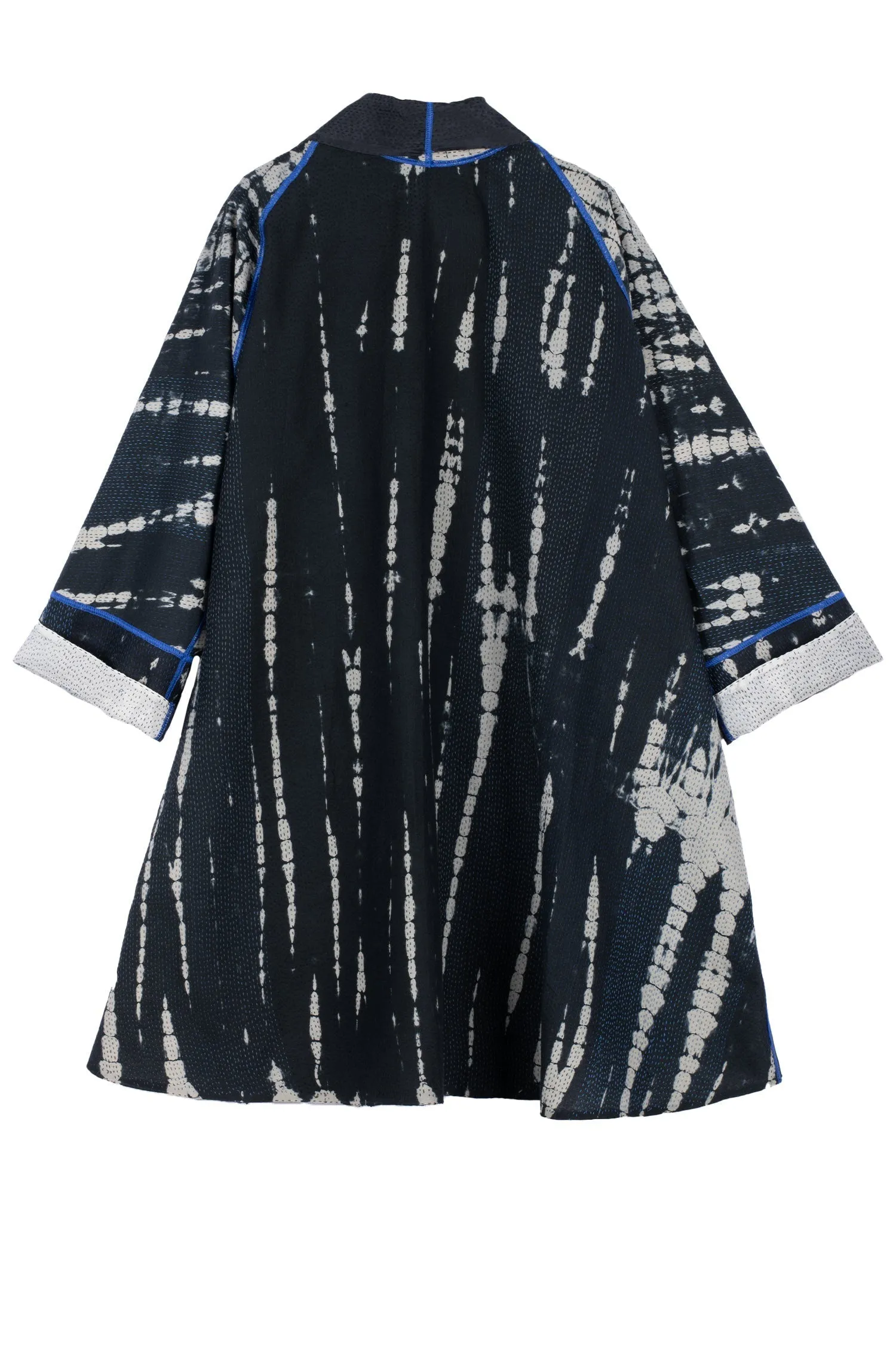 SERPENT PRINT KANTHA KIMONO LONG JKT - sp2005-blk -