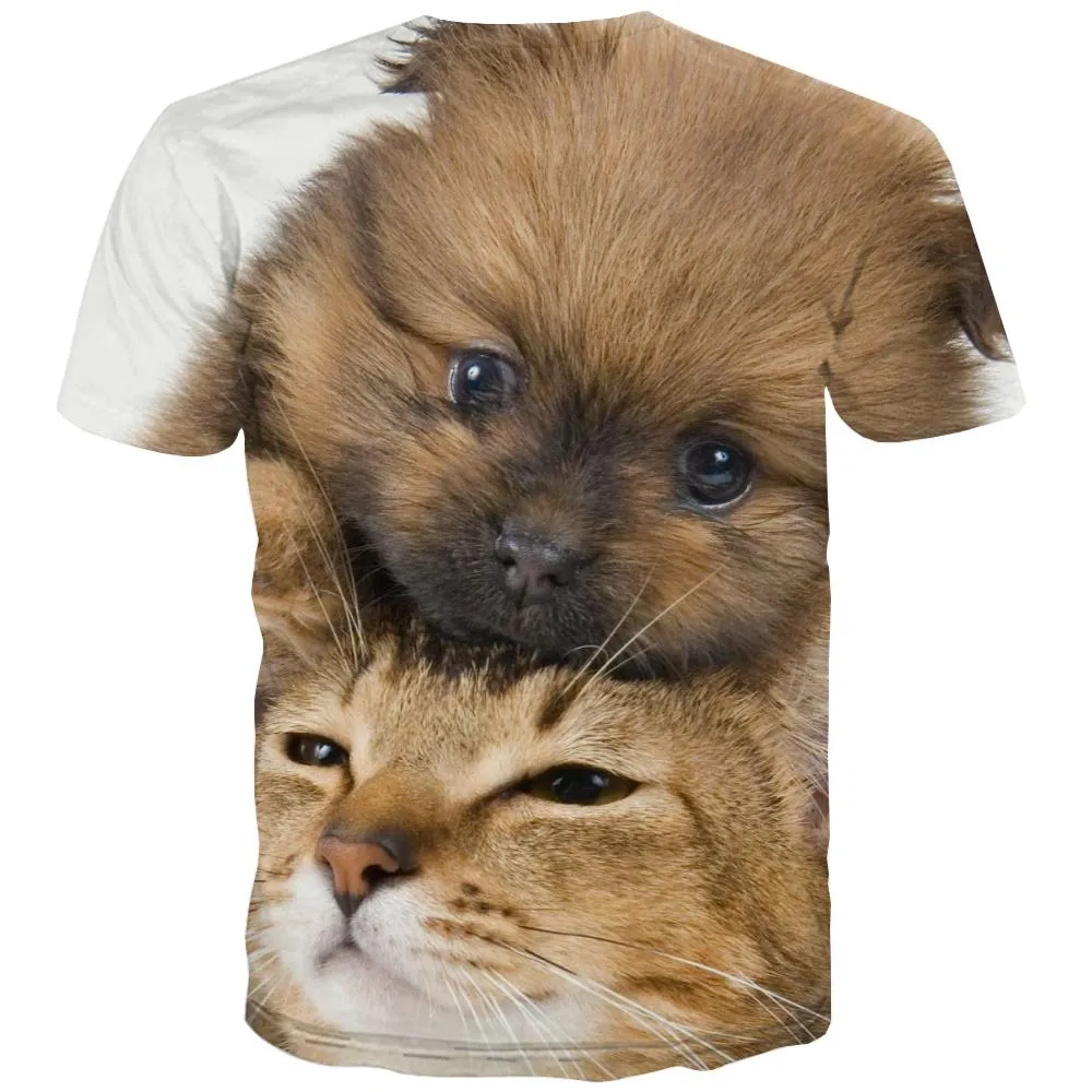 shirt animaltee shirt docile petscat and dog Cool men art costume