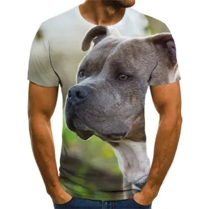 shirt dog big Bully animal 3D tshirt big Smart dogs Cool male art costume