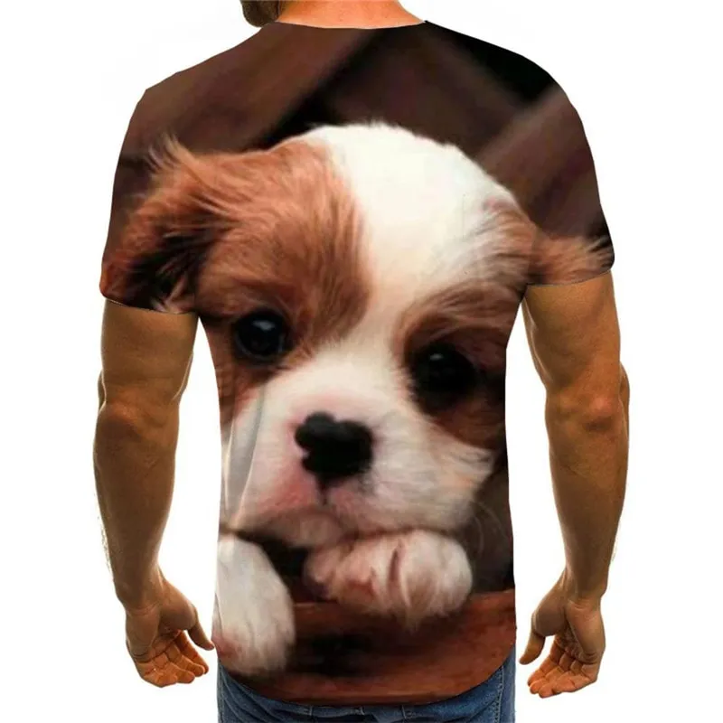 shirt dog tee shirt Puppy Cute animal big Smart dogs Casual male art costume