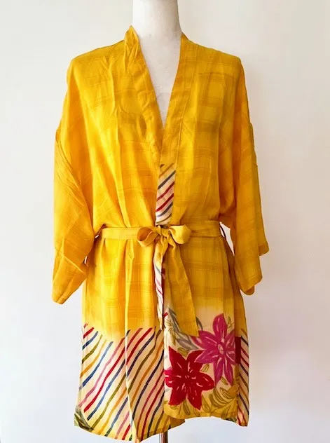 Short Silk Jacket Is Resort Ready From Dinner to Pool Easily. Marigold