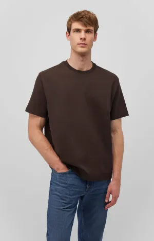 SHORT SLEEVE CREW NECK T-SHIRT IN CHOCOLATE TORTE