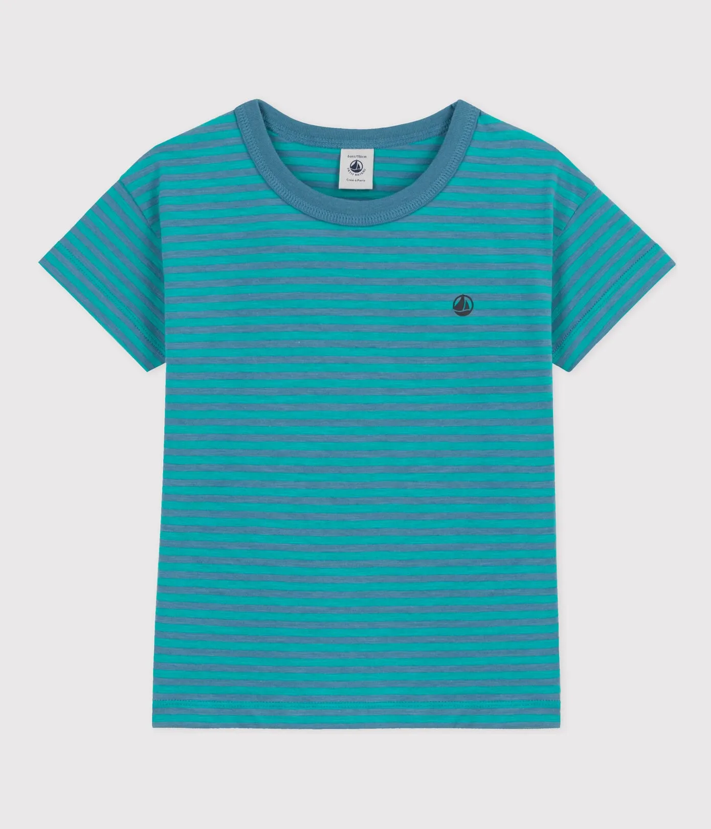 Short Sleeve Jersey Striped T-Shirt - Petit Bateau