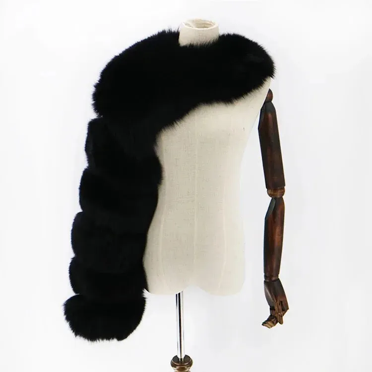 Side Shoulder sleeves natural fox fur double shoulder sleeves