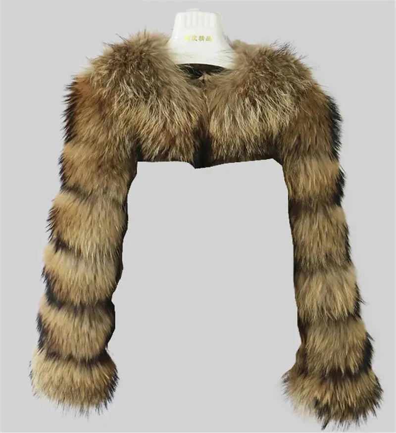 Side Shoulder sleeves natural fox fur double shoulder sleeves