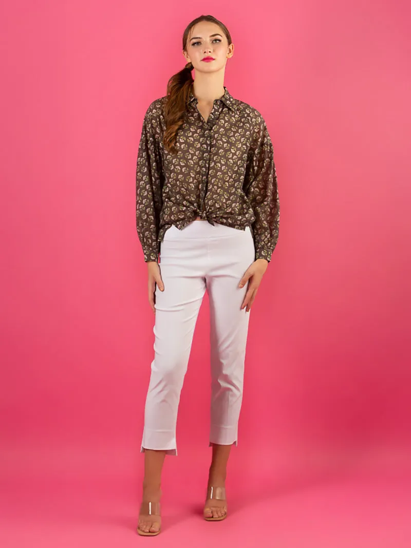 Silky Tencel Printed Shirt