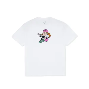 Skater Skating on a Skateboard Tee (White)