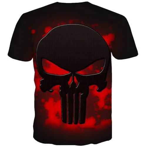 Skull T-shirt Men Flame Tshirts Cool Funny Shirt Print Street T shirts Funny Harajuku T-shirts 3d Short Sleeve summer Men women