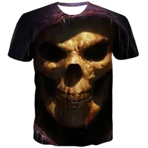 Skull T-shirt Men Terror Tshirt Anime Black Hole T-shirts Graphic Hip Hop Shirt Print Harajuku Tshirts Novelty Short Sleeve