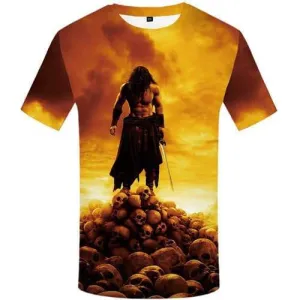 Skull T shirts Men Character Tshirts Novelty War Tshirt Printed Metal Tshirts Casual Cloud Tshirt Anime Short Sleeve T shirts