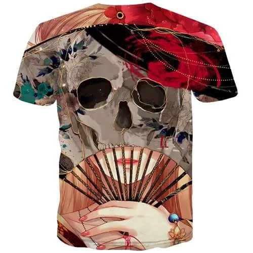 Skull T shirts Men Funny T shirts Funny Punk Rock T-shirts 3d Street Tshirts Casual Hip Hop T-shirts Graphic Short Sleeve