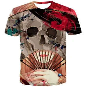 Skull T shirts Men Funny T shirts Funny Punk Rock T-shirts 3d Street Tshirts Casual Hip Hop T-shirts Graphic Short Sleeve